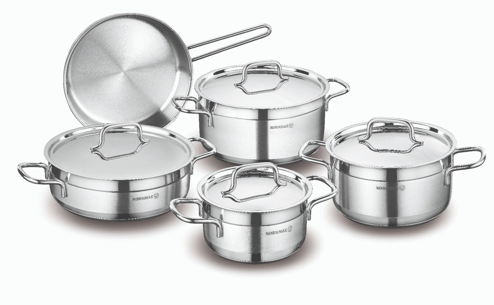 Korkmaz Alfa Cookware 9 Pcs Set A1660 | Kitchen Appliance Korkmaz Alfa Cookware 9 Pcs Set A1660 | Kitchen Appliance