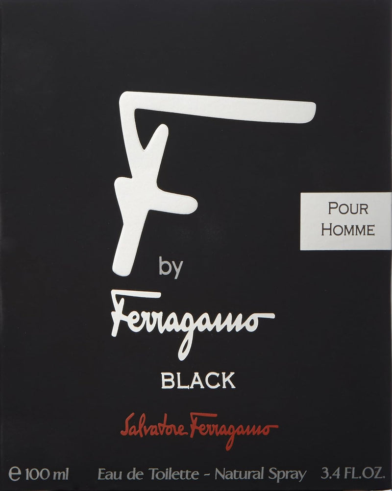 Salvatore Ferragamo F by Ferragamo Black Pour Homme Eau De Toilette for Men 100ml
