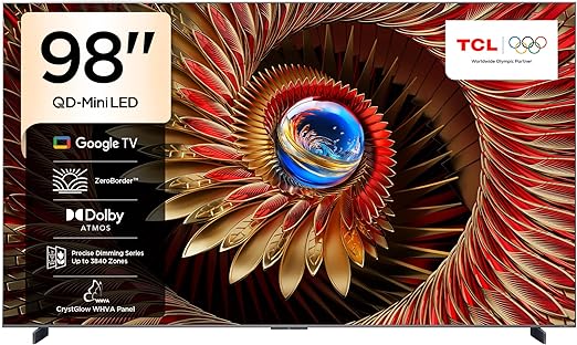 TCL 98 Inch 4K QD-Mini LED Google TV 98C8K