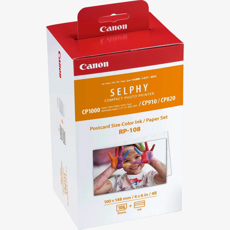 Canon RP-108 Colour Ink + 100 x 148 mm Paper Set, 108 Sheets 8568B001
