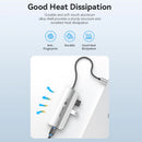 Vention USB-C to HDMI, USB 3.0 x3, RJ45, PD Docking Station 0.15M Gray Aluminum Alloy Type TQHHB