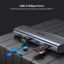 Unitek 9-in-1 USB-C 5Gbps Hub (3*USB-A 5Gbps + SD/Micro SD + Gigabit Ethernet + VGA + HDMI 4K + PD 100W), Space Grey D1113A