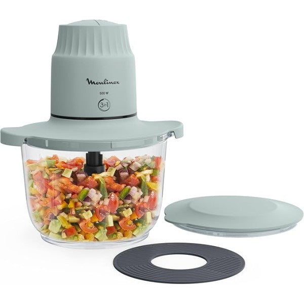 Moulinex Choppeo, Glass Bowl Chopper, Borosilicate Glass, 1L Capacity DJ603127 Moulinex Choppeo, Glass Bowl Chopper, Borosilicate Glass, 1L Capacity DJ603127