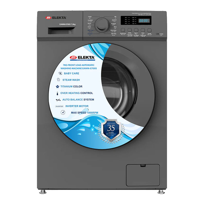 Elekta 7 Kg Front Load Washing Machine  EAWM-8700S