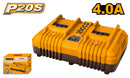 INGCO P20S Battery Charger- Dual Ports Input (220-240V~50/60Hz) Output (21V~4A) FCLI2034