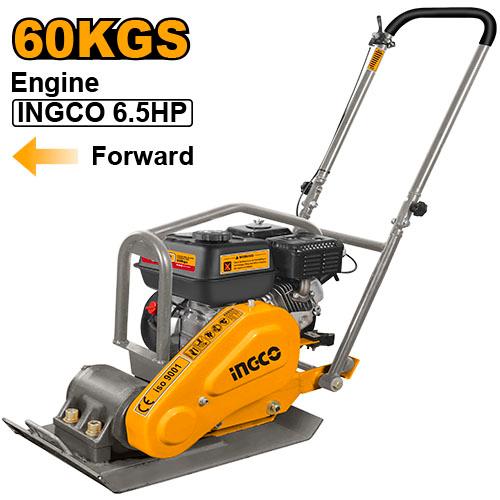 INGCO Gasoline Plate Compactor 4.8KW (6.5HP), 60Kg GCP060-2 | Construction Tools
