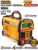 INGCO Inverter MMA/TIG Lift Welding Machine 220-240V~50/60Hz, 200A ING-MMA200691