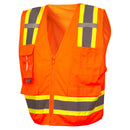 Pyramex Type R Class 2 Two-Tone Surveyor Safety Vest with Clear Pocket - Orange RVZ2420CP