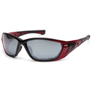 Pyramex Silver Mirror Lens with Padded Red Frame SR10870D