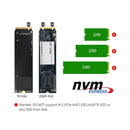 Unitek M.2 USB-C to PCIe/NVMe M.2 SSD Dual Docking Station with Offline Clone S1207A-UK