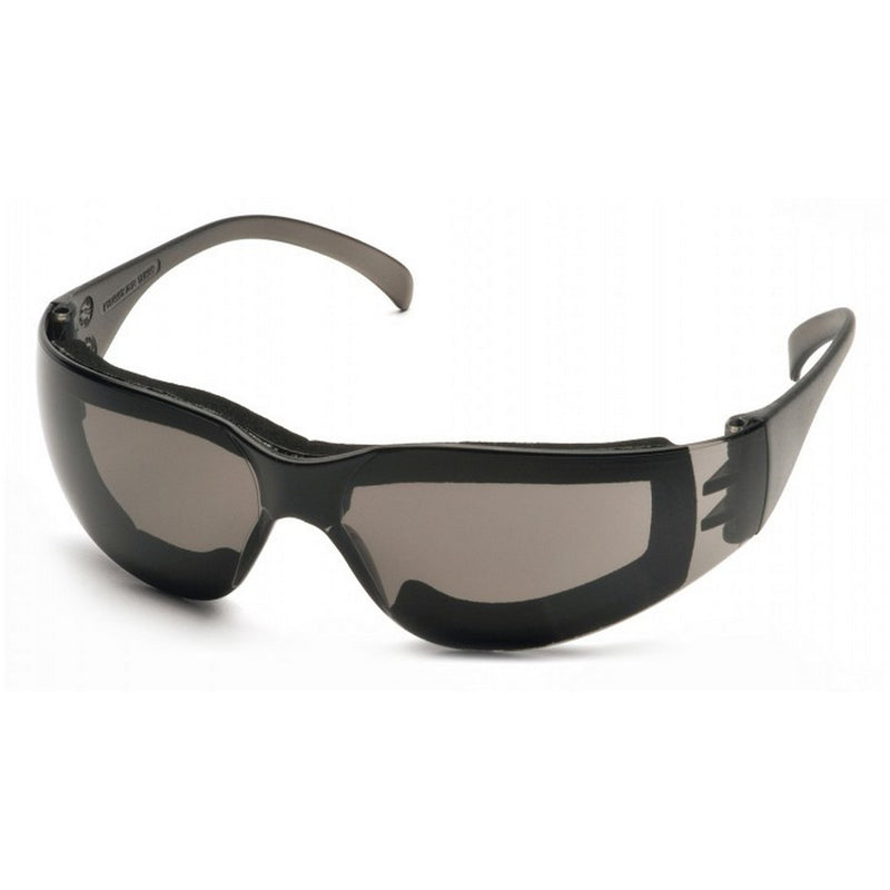 Pyramex Intruder - Gray Frame w/Full Foam Padding/Gray-Hardcoated AF Lens Safety Glasses S4120STFP