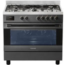 Toshiba 5 Burner Gas Cooker 90cm Charchol Grey RQ1-90MG5GE(GR)