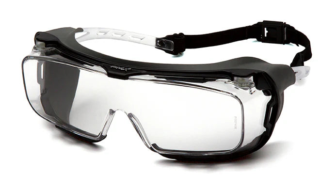 Pyramex Cappture - Clear Temples/Clear H2X Anti-fog with Rubber Gasket Safety Glasses S9910STMRG