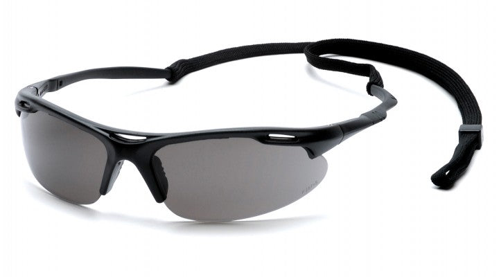 Safety Eyewear Avante Black Frame with Gray Lens With Cord SB4520DP