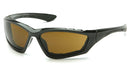 Pyramex Accurist Sporty Safety Sunglasses With Padded Frame and Clear Anti-Fog Lens, Black SB8715DTP