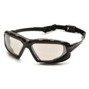 Pyramex Highlander Plus - Black-Gray Frame/Indoor-Outdoor Mirror Anti-Fog Lens Safety Glasses SBG5080DT