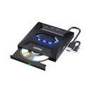 Unitek External DVD Writer with 5-in-1 Hub, 2 USB-A Ports, USB-C Port, SD Card Reader (Type A and C Connection ) T1037A01