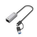 Unitek Hybrid USB-C/ USB-A to 2.5G Gigabit Ethernet Adapter U1313C