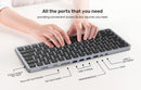 Unitek 9-in-1 USB-C Hub with Keyboard (3*USB3.0 + HDMI 2.0 + SD/Micro SD + Audio + Type C PD 100W) D1092A