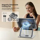 Unitek Adjustable Laptop Stand with Detachable Magnetic Cooling Fan, Adjustable Height and 360° Rotation OT1098AGY
