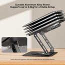 Unitek Adjustable Laptop Stand with Detachable Magnetic Cooling Fan, Adjustable Height and 360° Rotation OT1098AGY