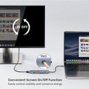 Unitek uHUB S7 Pro 7-in-1 USB-C 5Gbps Hub with Screen ON/OFF Switch (2*USB-A + USB-C+ SD/MicroSD + HDMI 4K 60Hz + PD 100W), Space Grey H1124AGY01