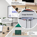 Unitek uHUB S7 Pro 7-in-1 USB-C 5Gbps Hub with Screen ON/OFF Switch (2*USB-A + USB-C+ SD/MicroSD + HDMI 4K 60Hz + PD 100W), Space Grey H1124AGY01