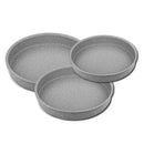 O.M.S. Granite 3 Pcs Oven Tray Set 34+32+28 Cm Gray TOM006