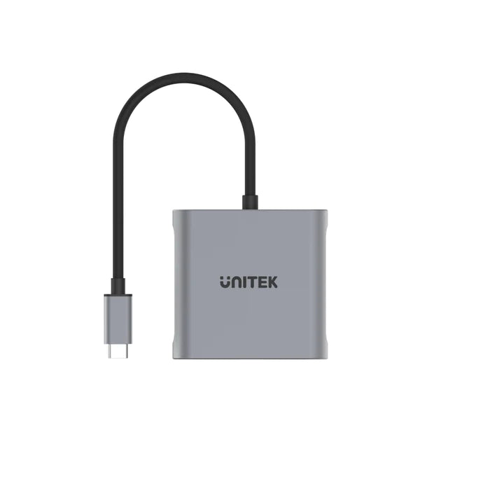 Unitek USB-C to Dual DP1.4 Adapter with MST (8K 60Hz) Space Gray V1404A