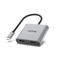 Unitek USB-C to Dual DP1.4 Adapter with MST (8K 60Hz) Space Gray V1404A