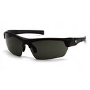 Pyramex Venture Gear - Tensaw - Black Frame/Smoke Green Anti-Fog Lens Safety Glasses VGSB322T