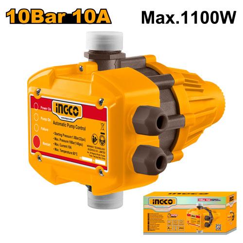 INGCO Automatic Pump Control 220-240V~50/60Hz, 1100W, 10Bar 10A WAPS001 | Water Pump
