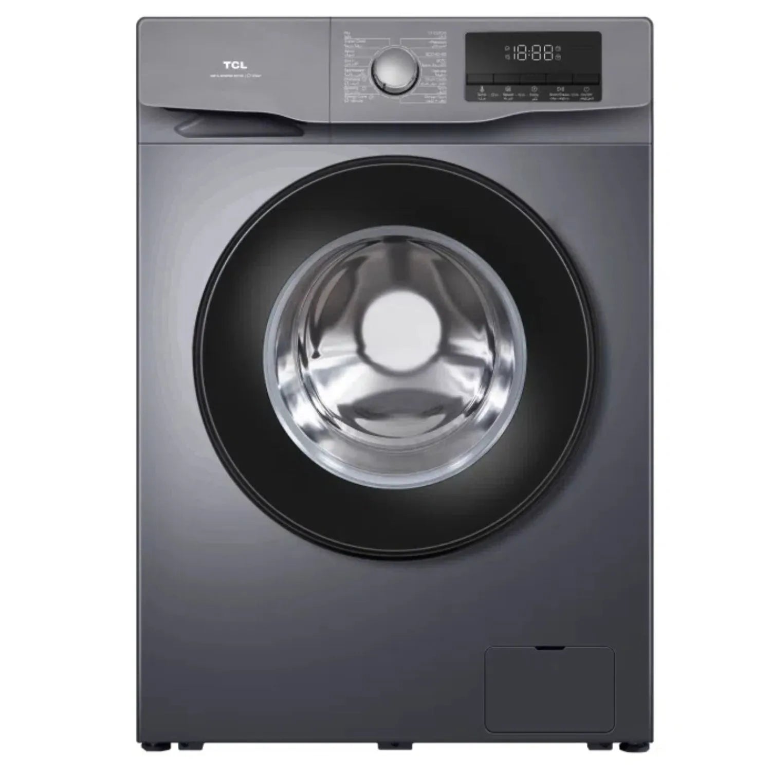 TCL 7Kg Front Loading Washing Machine, 1200 RPM Metal Grey P607FLG | Home Appliance