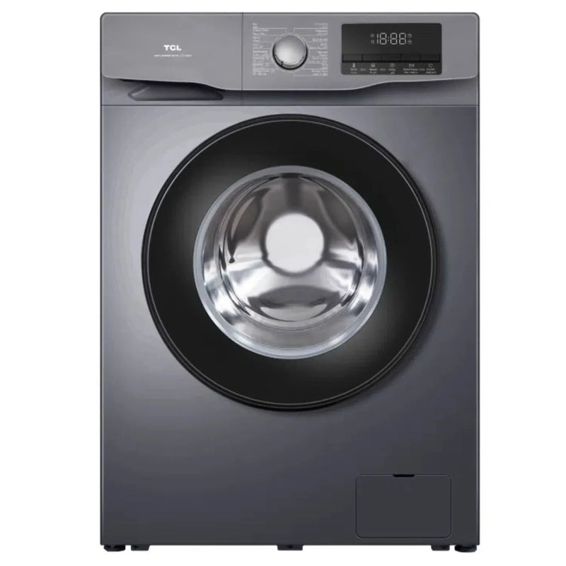 TCL 7Kg Front Loading Washing Machine, 1200 RPM Metal Grey P607FLG