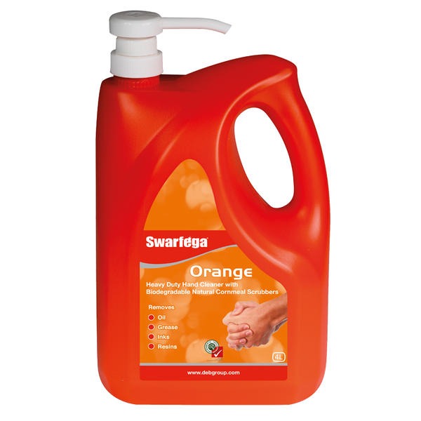 Swarfega Orange Hand Cleaner With Pump Dispenser 4L | Cleaning Supplies Swarfega Orange Hand Cleaner With Pump Dispenser 4L | Cleaning Supplies