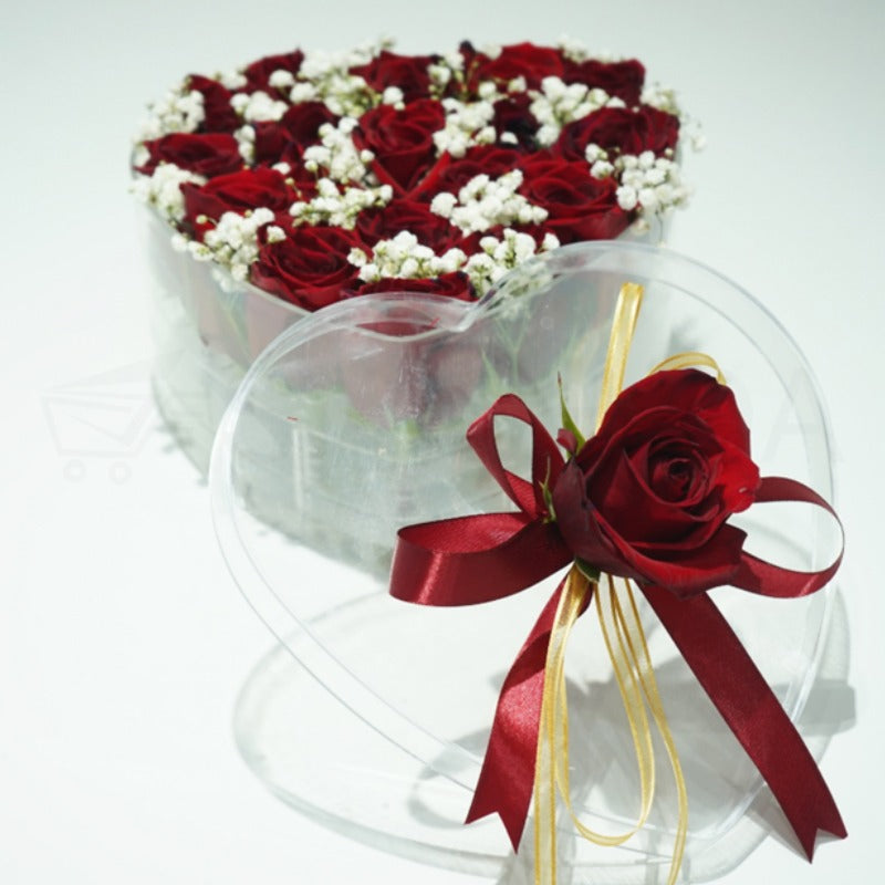 Forever Roses in Heart Shape Box