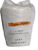 Superwipes A Grade Sterile Unstiched White Cotton Rags 25 KG