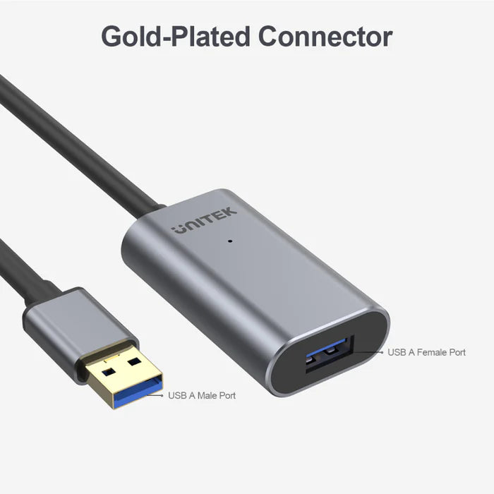 Unitek USB3.0 Aluminium Male to Female Extension Cable | Computer Accessories Unitek USB3.0 Aluminium Male to Female Extension Cable | Computer Accessories