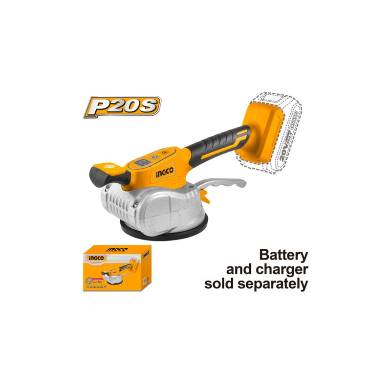 INGCO Cordless Tile Vibration Machine 20V Adsorbability:50kg CTVLI2010