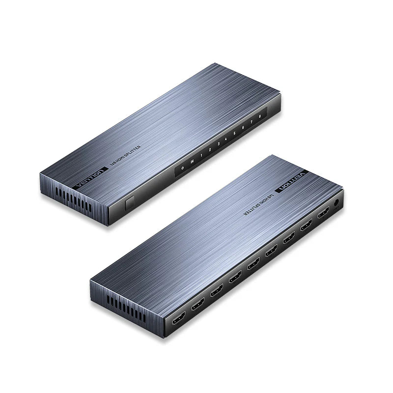 Vention 4K 1x8 HDMI Splitter Black Aluminum Alloy Type UK Standard AKQB0-UK | Computer Accessories