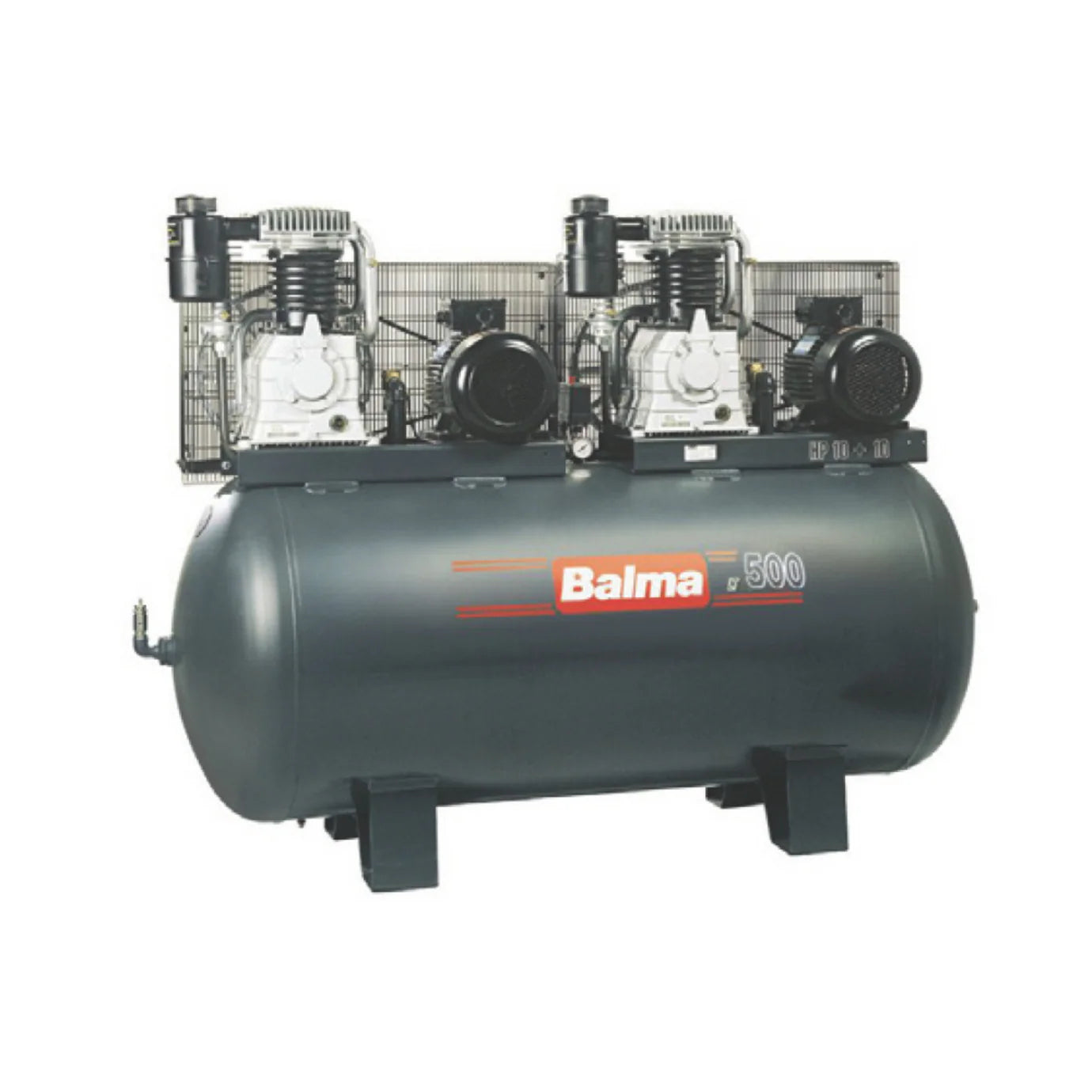Balma 500 LTR Air Compressor Double Head, 7.5HP, Twin, V400, B 6000 | Air Compressor
