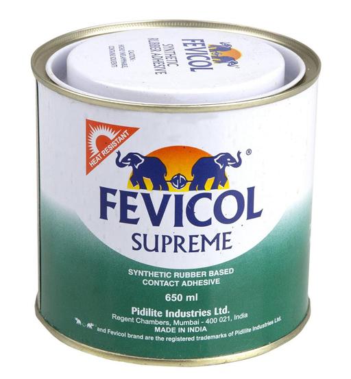 Fevicol Supreme Heat Resistant Synthetic Rubber Based Contact Adhesive 650ml Fevicol Supreme Heat Resistant Synthetic Rubber Based Contact Adhesive 650ml