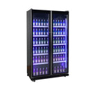Ignis Double Door Showcase Chiller 690LTR, Black SX2-760F