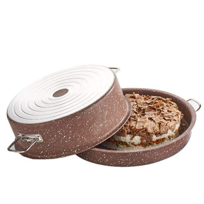 Saflon Maqluba 32cm With Stainless Steel Lid + Tray 36cm TSA103 | Kitchen Appliance
