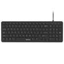 Meetion Ultra-Thin Choclate Cap UltraThin USB Corded Keyboard AR - Black MT-K410