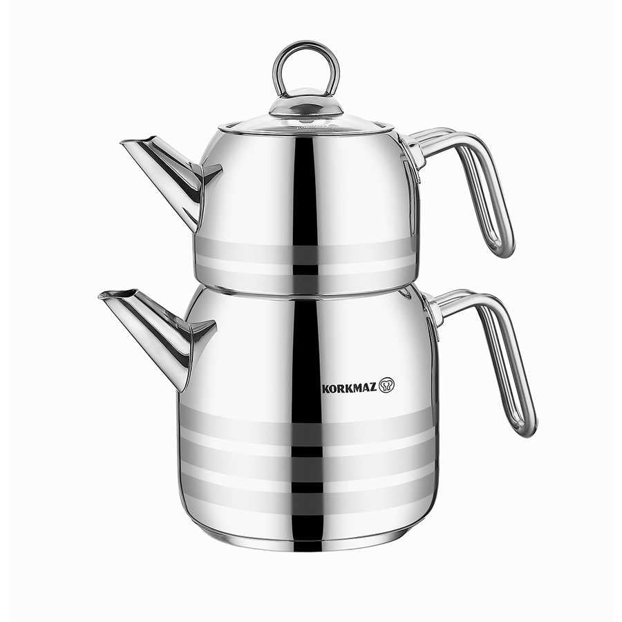 Korkmaz Astra Tea Pot Set 0.9/2.0L A098 | Kitchen Appliances