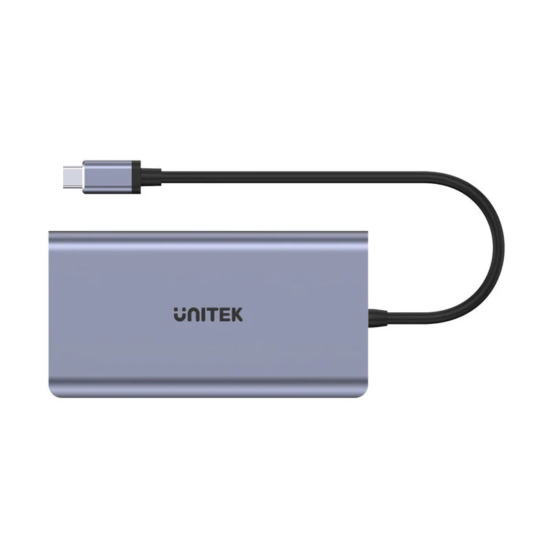 Unitek 8-in-1 USB-C 5Gbps Hub with PD (2-Port USB3.0 + HDMI + VGA + SD + Audio + Gigabit Ethernet + USB-C PD100W/Data), Space Grey D1019B | Power Adapter & Charger Accessories Unitek 8-in-1 USB-C 5Gbps Hub with PD (2-Port USB3.0 + HDMI + VGA + SD + Audio + Gigabit Ethernet + USB-C PD100W/Data), Space Grey D1019B | Power Adapter & Charger Accessories