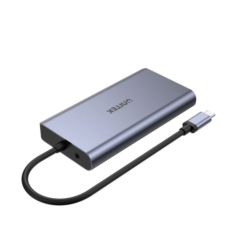 Unitek 8-in-1 USB-C 5Gbps Hub with PD (2-Port USB3.0 + HDMI + VGA + SD + Audio + Gigabit Ethernet + USB-C PD100W/Data), Space Grey D1019B | Power Adapter & Charger Accessories Unitek 8-in-1 USB-C 5Gbps Hub with PD (2-Port USB3.0 + HDMI + VGA + SD + Audio + Gigabit Ethernet + USB-C PD100W/Data), Space Grey D1019B | Power Adapter & Charger Accessories