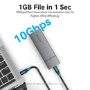 Vention USB 3.1 Gen 2-C M.2 NVME SSD Enclosure 10Gbps Nickel-plated Hard Drive Aluminum Alloy Type KPGH0