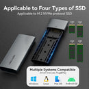 Vention USB 3.1 Gen 2-C M.2 NVME SSD Enclosure 10Gbps Nickel-plated Hard Drive Aluminum Alloy Type KPGH0